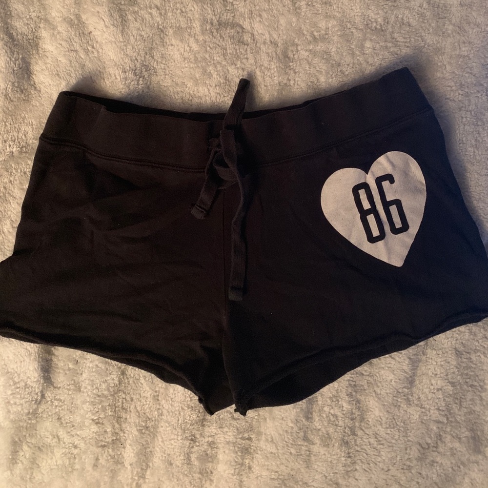 Black PINK 86 Logo Lounge Shorts